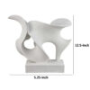 Ramya Abstract Accent Decor, Flowing Lines and Curves, White Resin