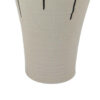 Caleb Accent Vase with Drip Pattern and Handles, Black Gray Ceramic