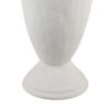 Fiji Accent Planter w Loop Handles, Pedestal White Ceramic 16 Inch