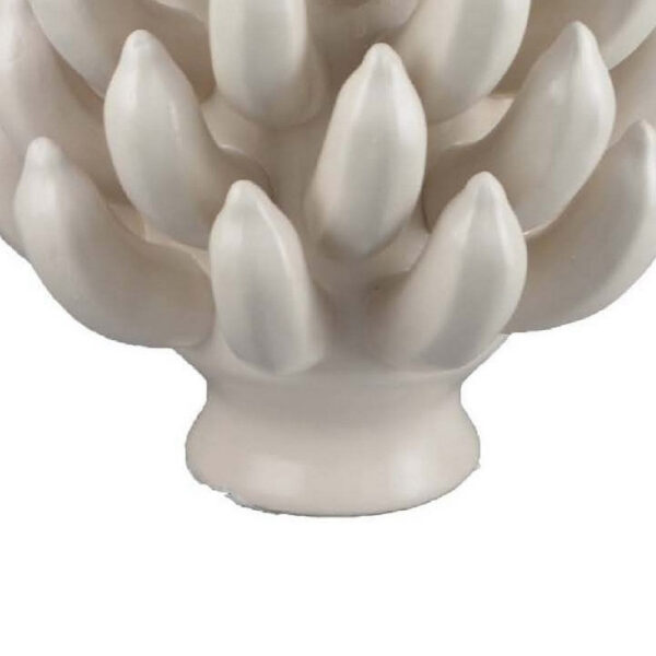 Joseph Accent Vase with Tiered Flame Accents, Ivory Ceramic 11 Inch