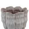 Maria Accent Vase with Rippled Texture, Tapered Gray Ceramic 15 Inch