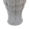 Maria Accent Vase with Rippled Texture, Tapered Gray Ceramic 15 Inch