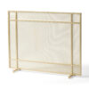 Fireplace Screen, Single Panel Design, Diamond Mesh 32 x 41, Gold Iron