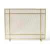 Fireplace Screen, Single Panel Design, Diamond Mesh 32 x 41, Gold Iron