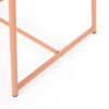Elie Outdoor Side End Table, 20 Inch Mesh Top, Orange Metal Sled Base