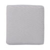 Outdoor Ottoman, 16 Inch Square Gray Woven Frame with Plush Cushion