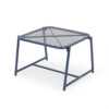 Kery Outdoor Side End Table, 20 Inch Mesh Top, Navy Blue Sled Base