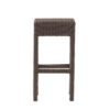 Outdoor Barstool Set of 2, Industrial Style Dark Brown Rattan Woven