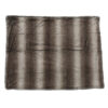 Tini 50x60 Throw Blanket, Rich Brown Faux Fur, One Sided Design