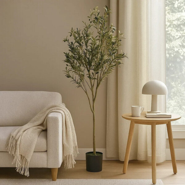 Vina Artificial Olive Tree, Realistic Green Silk Leaves, 71 Inch