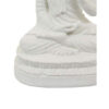 Enlightened Meditating Divine Buddha Statue, White Resin, 14 Inch