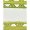 Aeny Accessory Tray with Mirror, 20 Inch, Bamboo Look Lime Green Resin