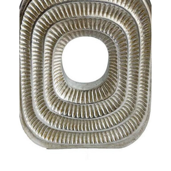 Peny Decorative Flower Vase, 22 Inch, Narrow Neck, Silver Resin Base