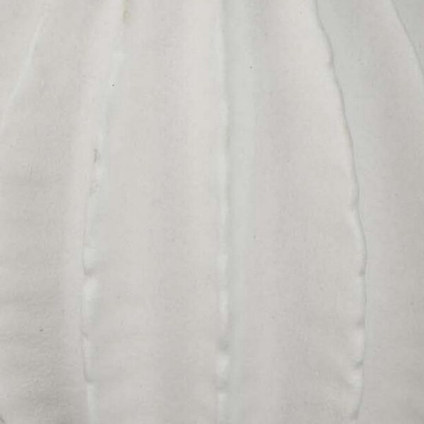 Velz Decorative Flower Vase, 12 Inch Round Shape, Matte White Ceramic