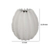 Velz Decorative Flower Vase, 12 Inch Round Shape, Matte White Ceramic