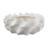 Velz Decorative Planter, 16 Inch Wavy Edge, Matte White Ceramic