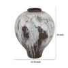 Gezy Decorative Flower Vase, 15 Inch Bulb Shape, Brown White Ceramic