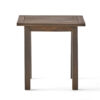 Bang Outdoor Accent Table, 19 Inch, Gray Acacia Wood Slatted Top