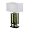 Saba Table Lamp with 3 Bulb, 4 Way Socket Switch, Silver Metal 27 Inch