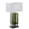 Saba Table Lamp with 3 Bulb, 4 Way Socket Switch, Silver Metal 27 Inch