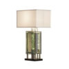 Saba Table Lamp with 3 Bulb, 4 Way Socket Switch, Silver Metal 27 Inch