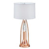 Gerry Table Lamp with 3 Bulb 4 Way Socket Switch, Copper Metal 30 Inch