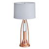 Gerry Table Lamp with 3 Bulb 4 Way Socket Switch, Copper Metal 30 Inch