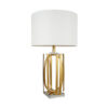 Limy 2pc Table Lamp Set, White Shade, Gold and Chrome Base, 29 Inch