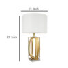 Limy 2pc Table Lamp Set, White Shade, Gold and Chrome Base, 29 Inch