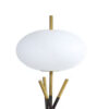 Azy Table Lamp, Frosted White Shade, Tripod Base, Black Gold, 30 Inch