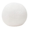 Round Accent Pillow, Ivory Faux Shearling, Polyester Fill, 15 Inch
