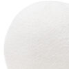 Round Accent Pillow, Ivory Faux Shearling, Polyester Fill, 15 Inch