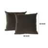 Wily Accent Pillow Set of 2, Dual Sided Moss Green Velvet, 16 Inch