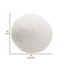 Wily Accent Pillow Set of 2, 10 Inch Round Ball, White Faux Sheepskin