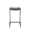 Alta Backless Counter Stool, Z Black Iron Footrest, Gray Faux Leather