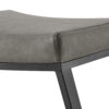 Alta Backless Counter Stool, Z Black Iron Footrest, Gray Faux Leather