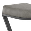 Alta Backless Counter Stool, Z Black Iron Footrest, Gray Faux Leather