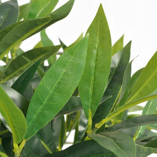 Zora 49 Inch Topiery Artificial Indoor Plant, Green Leaves, Brown Wood