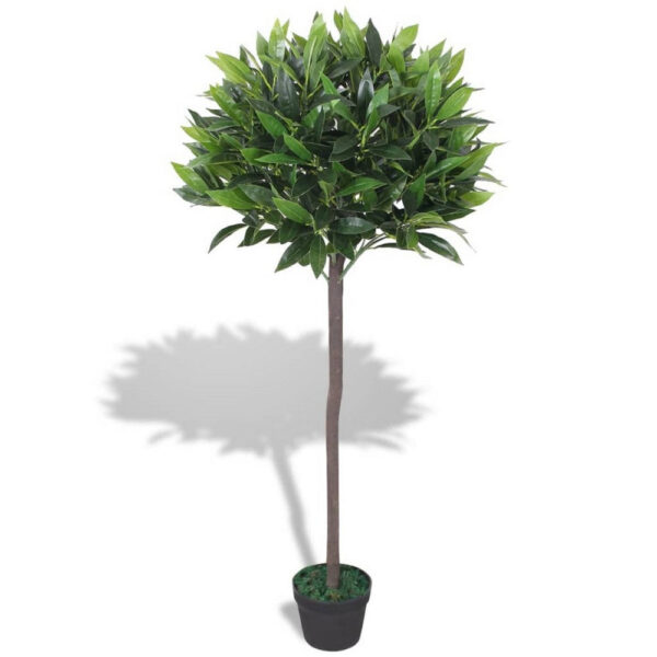 Zora 49 Inch Topiery Artificial Indoor Plant, Green Leaves, Brown Wood