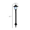 Myna Outdoor Solar-Power Lamp Set of 3, White LED, Classic Black Finish