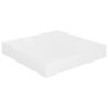 Hannah Floating Wall Shelf Set of 2, 9x9 inch High gloss White Honeycomb