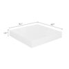 Hannah Floating Wall Shelf Set of 2, 9x9 inch High gloss White Honeycomb