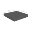 Hannah Floating Wall Shelf Set of 2, 9x9 inch High Gloss Gray Honeycomb
