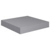 Hannah Floating Wall Shelf Set of 2, 9x9 Square Frame, Gray Honeycomb, Metal