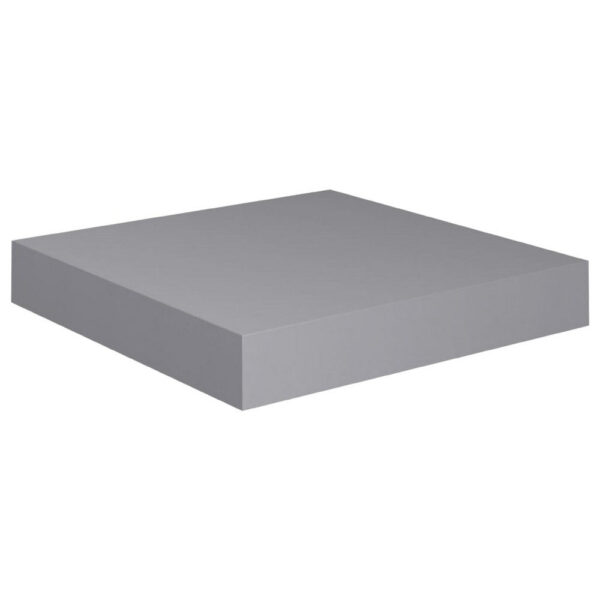Hannah Floating Wall Shelf Set of 2, 9x9 Square Frame, Gray Honeycomb, Metal