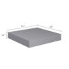 Hannah Floating Wall Shelf Set of 2, 9x9 Square Frame, Gray Honeycomb, Metal