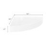 Phoebs Floating Corner Wall Shelf Set of 2, Gloss White Honeycomb, 10 Inch