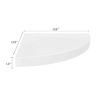 Phoebs Corner Wall- Mounted Shelf, White Honeycomb, Metal Accents, 14 Inch