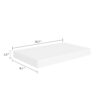 Yuna Floating Wall Shelf Set of 2, White Honeycomb MDF, Metal Accents, 16 Inch