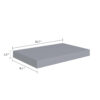 Yuna Floating Wall Shelf Set of 2, Gray Honeycomb MDF, Metal Accents, 16 Inch